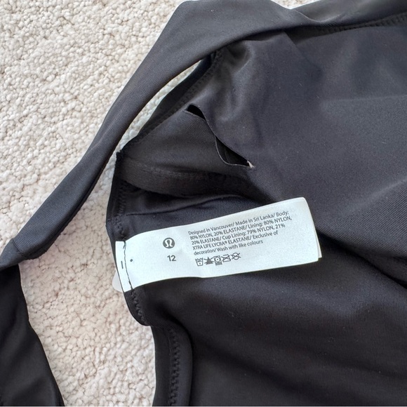 NWT lululemon athletica Black One-Piece Swimsuit size 12 - Picture 7 of 12